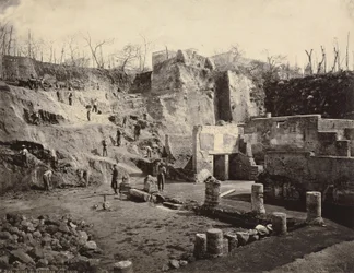 Die archäologische Ausgrabungsstätte von Herculaneum